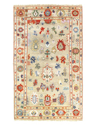 Fine Hand Knotted oushak design 5' X 8'