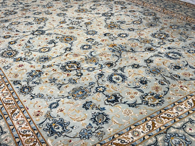 Fine Hand Knotted Persian Vintage Kashan 9'8'' X 13'6''