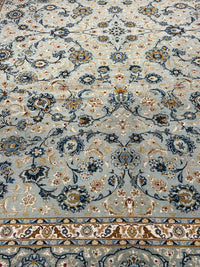 Fine Hand Knotted Persian Vintage Kashan 9'8'' X 13'6''