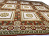 Handwoven Vintage Needlepoint Flat Weave Rug 8'8'' X 11'7''