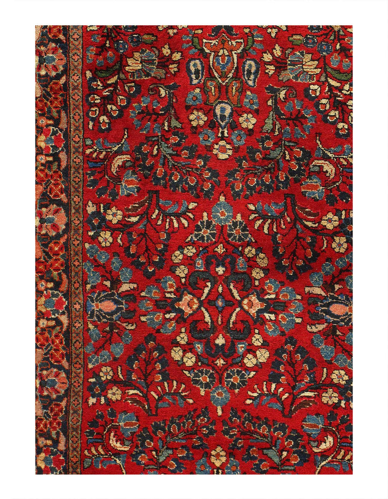 Persian Hand Knotted Antique sarouk 2'6'' X 6'6''