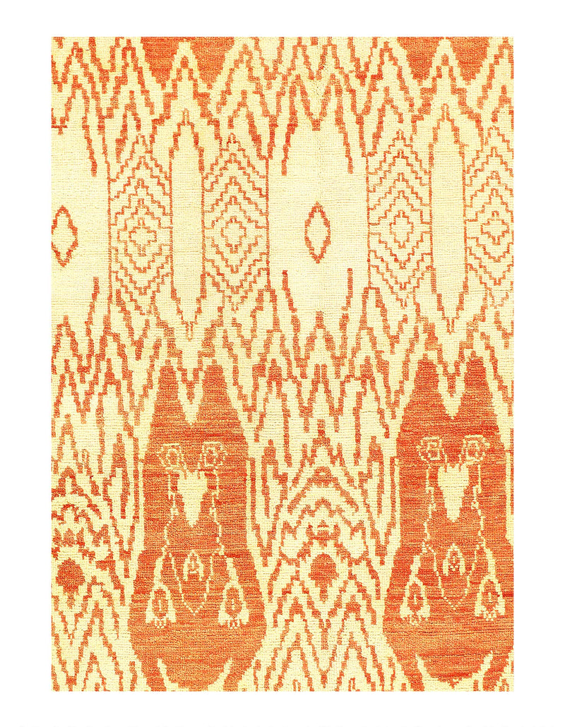 Biege Modern Ikat 6' X 9'