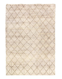 Ivory Hand Knotted Moroccon 6' X 9'