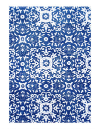 Fine Hand Knotted silk & wool Modern rug 5'11'' X 9'2''