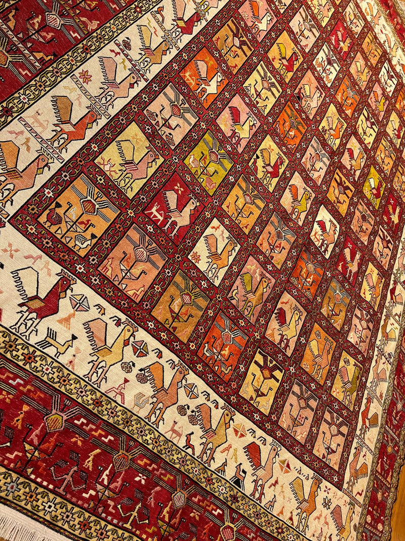 Rust Persian Sumak Silk 6'3" X 9'1"