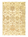 Ivory hand Knotted Oushak design 6' X 9'