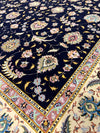 Super fine Hand Knotted silk & wool Persian Tabriz Design 6'8'' X 8'8''