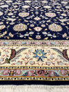 Super fine Hand Knotted silk & wool Persian Tabriz Design 6'8'' X 8'8''