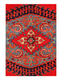 Fine Hand Knotted Persian Vintage Viess rug 7'11'' X 10'4''