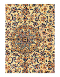 Fine Hand Knotted Persian Vintage Kashan 7'1'' X 10'3''