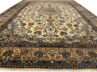 Fine Hand Knotted Persian Vintage Kashan 7'1'' X 10'3''