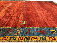 Fine Hand Knotted Persian Gabbeh 7'8'' X 9'11''