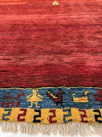 Fine Hand Knotted Persian Gabbeh 7'8'' X 9'11''