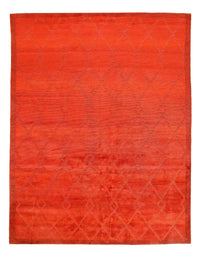 Fine Hand Knotted Overdyed Modern rug 9'1'' X 12'2''