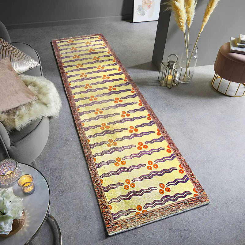 Tibetan Modern Hand-Knotted Runner Rug - 2'6" x 9'11"