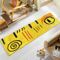 Modern Hand Tufted Wool Yellow Area Runner - 2'6" X 8'