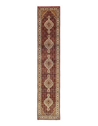 Fine Hand Knotted Silk & wool Tabriz Design Runner 2'8'' X 14'
