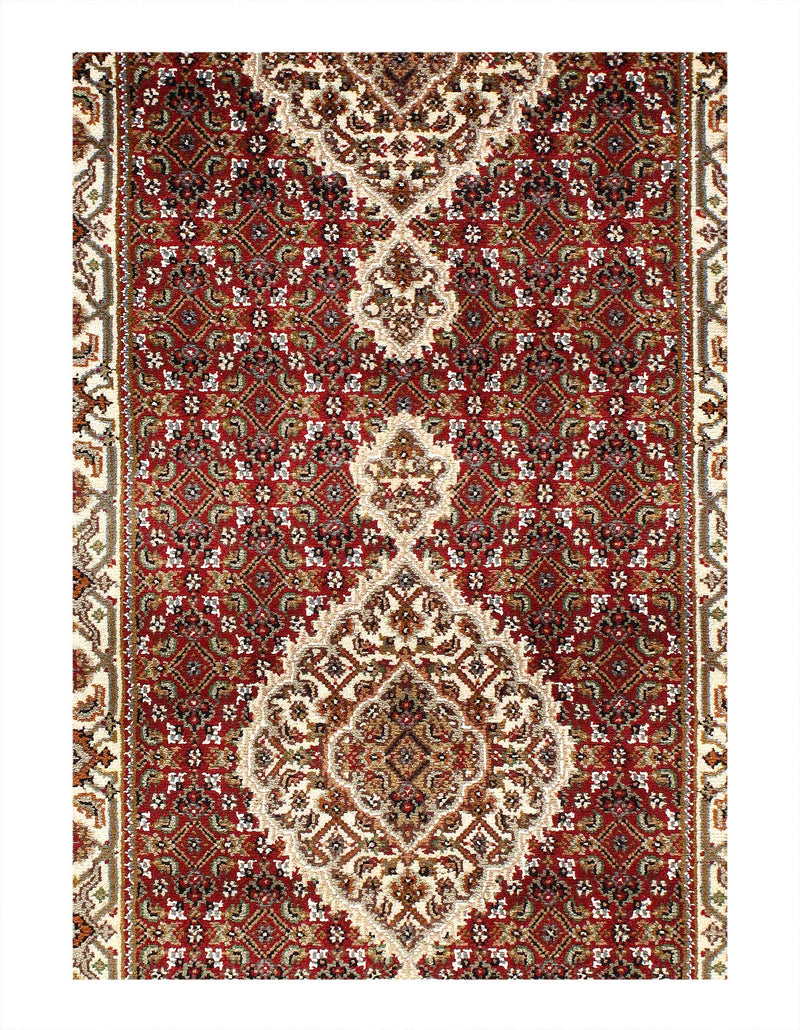 Fine Hand Knotted Silk & wool Tabriz Design Runner 2'8'' X 14'