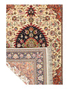 Fine Hand Knotted Pure silk Persian Qum 3'4'' X 4'11''