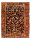 Navy Blue Persian Antique serapi rug 8'11'' X 12'1''