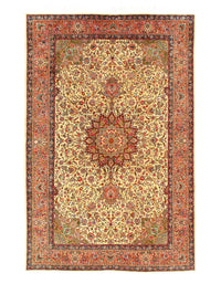 Fine Hand Knotted Vintage Persian Tabriz Design S/W rug 6'6'' X 9'11''