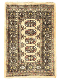 Fine Hand Knotted Bokhara rug 2' X 3'