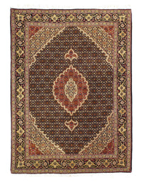 Fine Hand Knotted Silk & wool Persian Tabriz Design rug 3'6'' X 4'6''