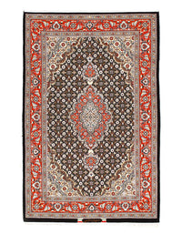 Fine Hand Knotted Silk & wool Persian Isfahan 3'4'' X 5'4''