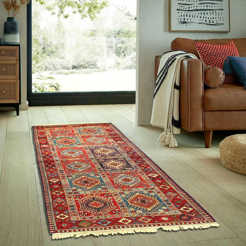 Multi color Runner Yalameh 2'.7''x 6'.7''