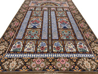 Super Fine Hand Knotted Persian silk & wool Isfahan Rug 4'7'' X 7'2''