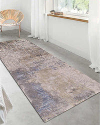 Gray Color Fine Hand Knotted Modern Runner 2'8'' X 8'