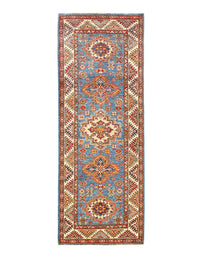 Fine Hand Knotted Kazak runner 2' 6''X 7'