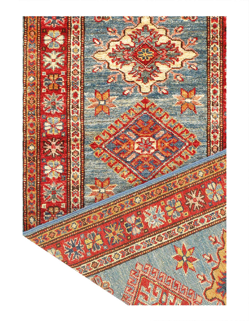 Fine Hand Knotted Kazak runner 2' X 6'2''