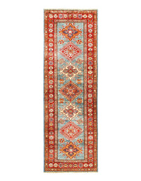 Fine Hand Knotted Kazak runner 2' X 6'3''