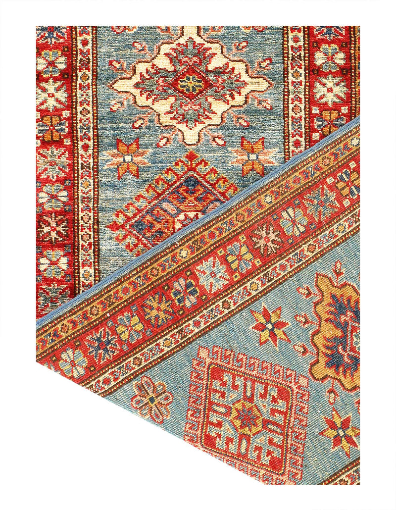 Fine Hand Knotted Kazak runner 2' X 6'3''