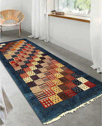 Fine Hand Knotted Persian Gabbeh runner 2'11'' X 6'7''