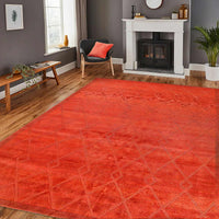 Fine Hand Knotted Overdyed Modern rug 9'1'' X 12'2''