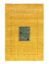 Gold Hand Knotted Gabbeh Rug 6' X 9'