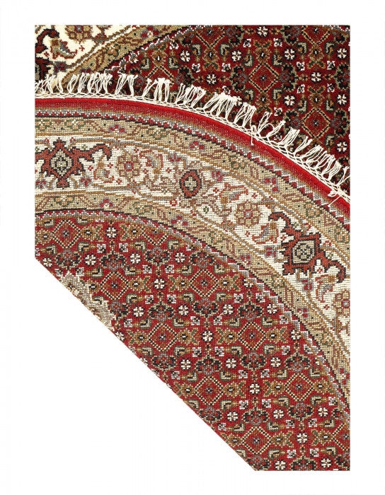 Tabriz Design Mahi Design Silk & Wool Rug 4' x 4'