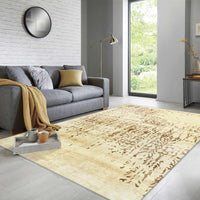 Ivory Modern Bamboo silk rug 6' X 9'