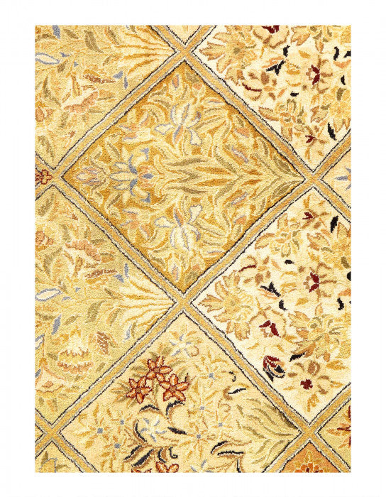 Beige Color Fine Hand Knotted Tabriz Design 12' X 17'