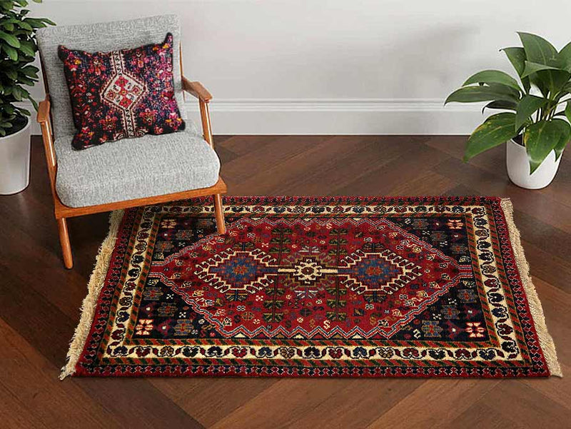 Red Persian Hand Knotted yalameh 2' x 3'