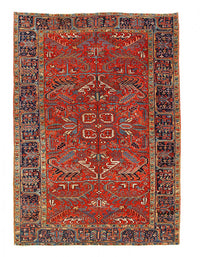 Rust Persian Antique Serapi Rug 7' X 10'