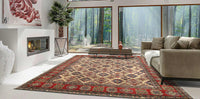 Ivory Super Kazak Lamb's Wool Rug - 10' X 13'3"