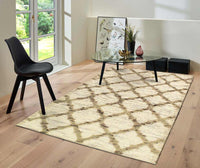 Beige color Flat weave Modern Rug - 3'1'' X 5'