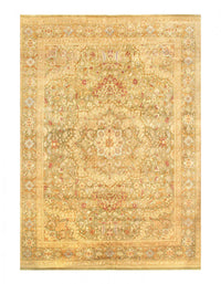 Beige Color Fine Hand Knotted Tabriz Design 10' X 14'