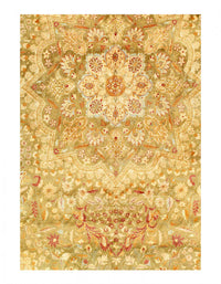 Beige Color Fine Hand Knotted Tabriz Design 10' X 14'