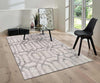 Beige Modern silk & wool Rug 4'x6'