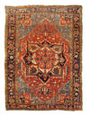 Rust Persian Antique Heriz Rug 7'5" X 10'3"