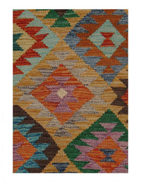 Pasargad Caucasian Tribal Style Flat Weave kilim 3' X 10'